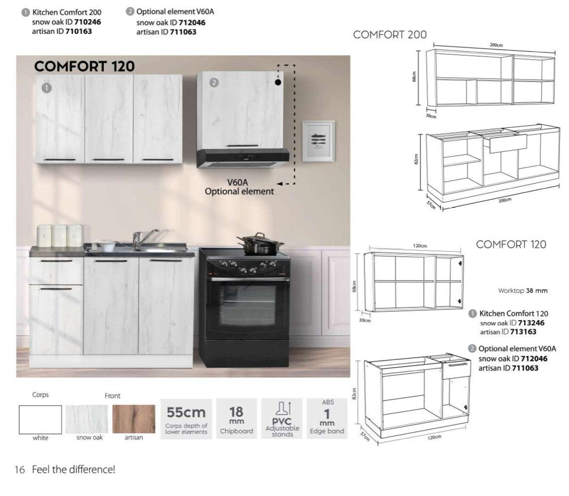Модулна кухня в антрацит Comfort 200