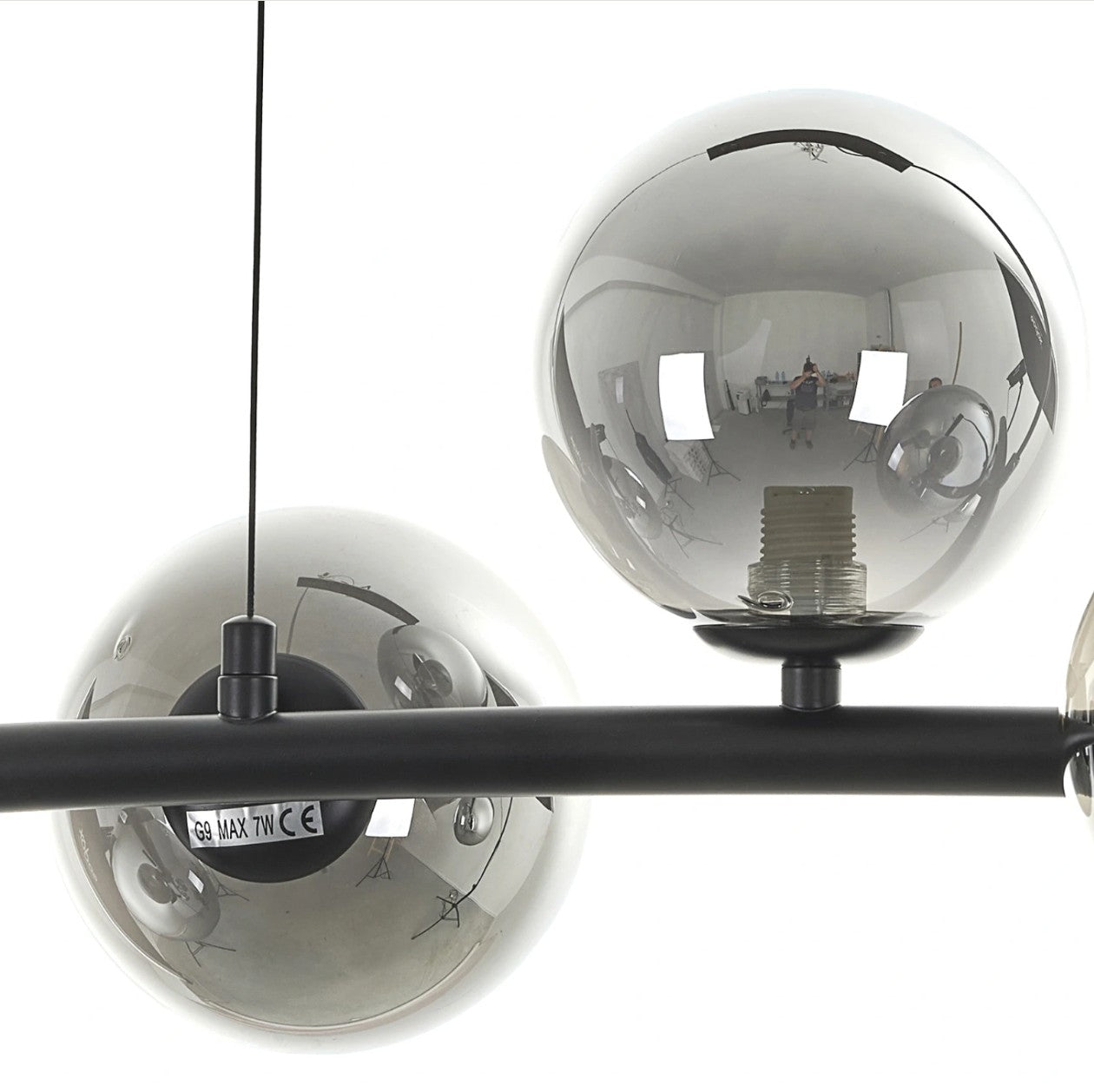 Полилей Skycap, черен, elbulgaria, 7xG9, 3033BK/7