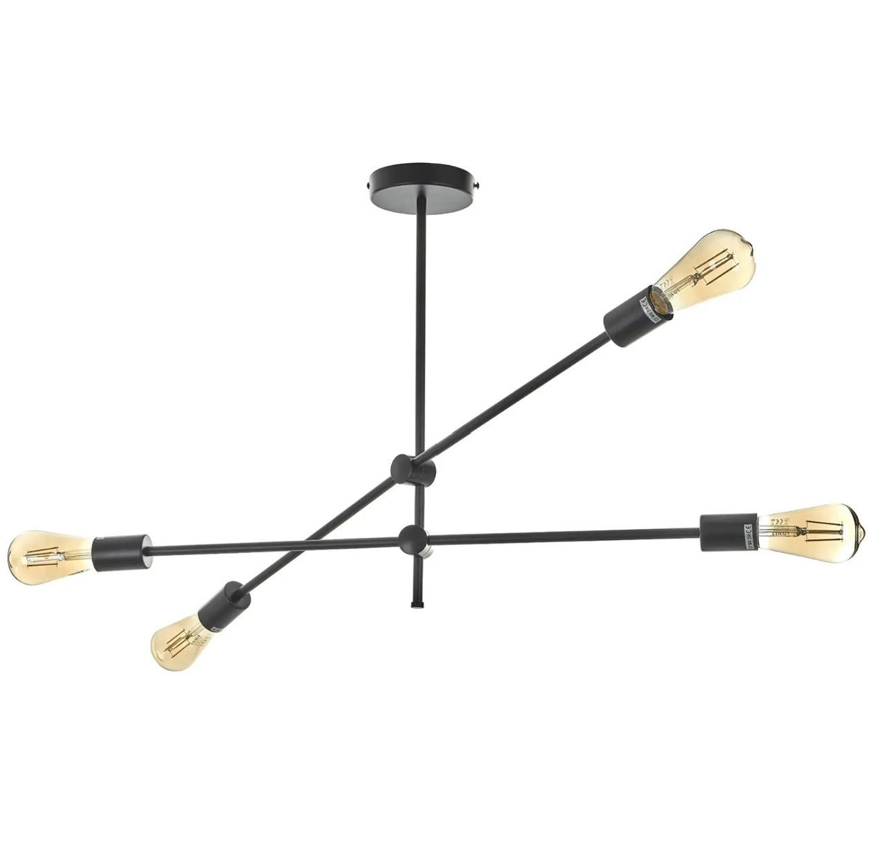 Полилей Vire, черен, elbulgaria, 4xE27, 4041 BK