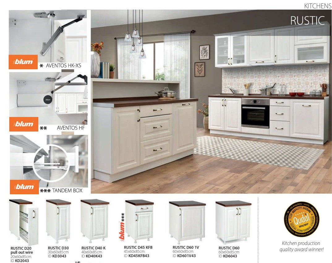 Модулна кухня Rustik в бяло