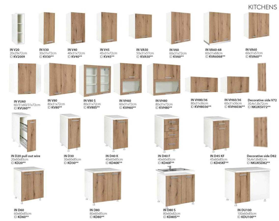 Модулна кухня IN снежен храст