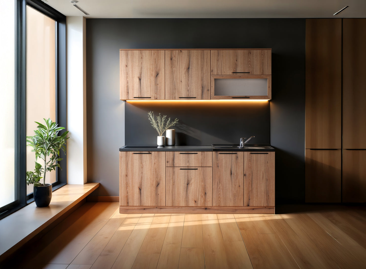 Модулна кухня в антрацит Comfort 200