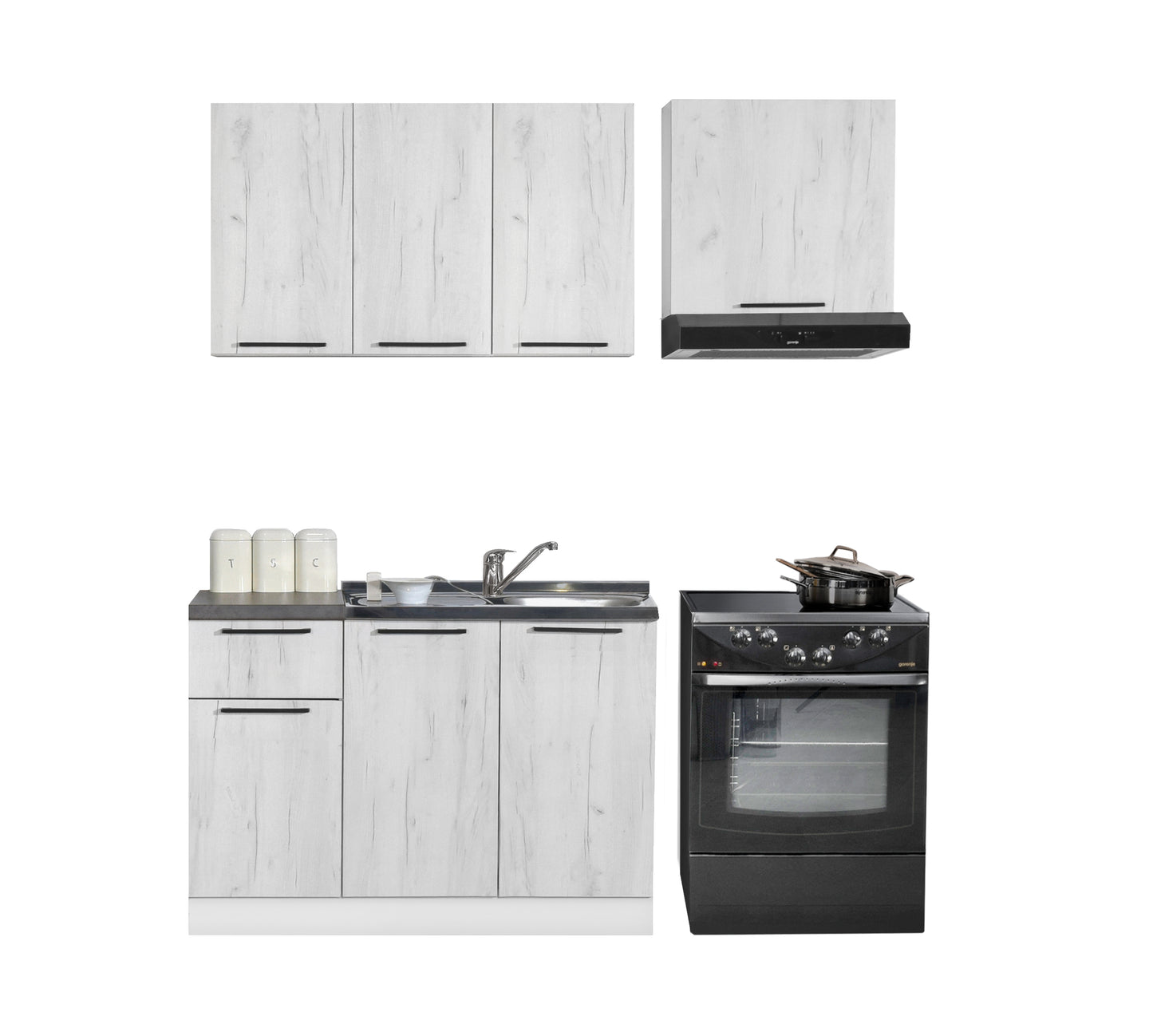 Модулна кухня в бяло Comfort 120