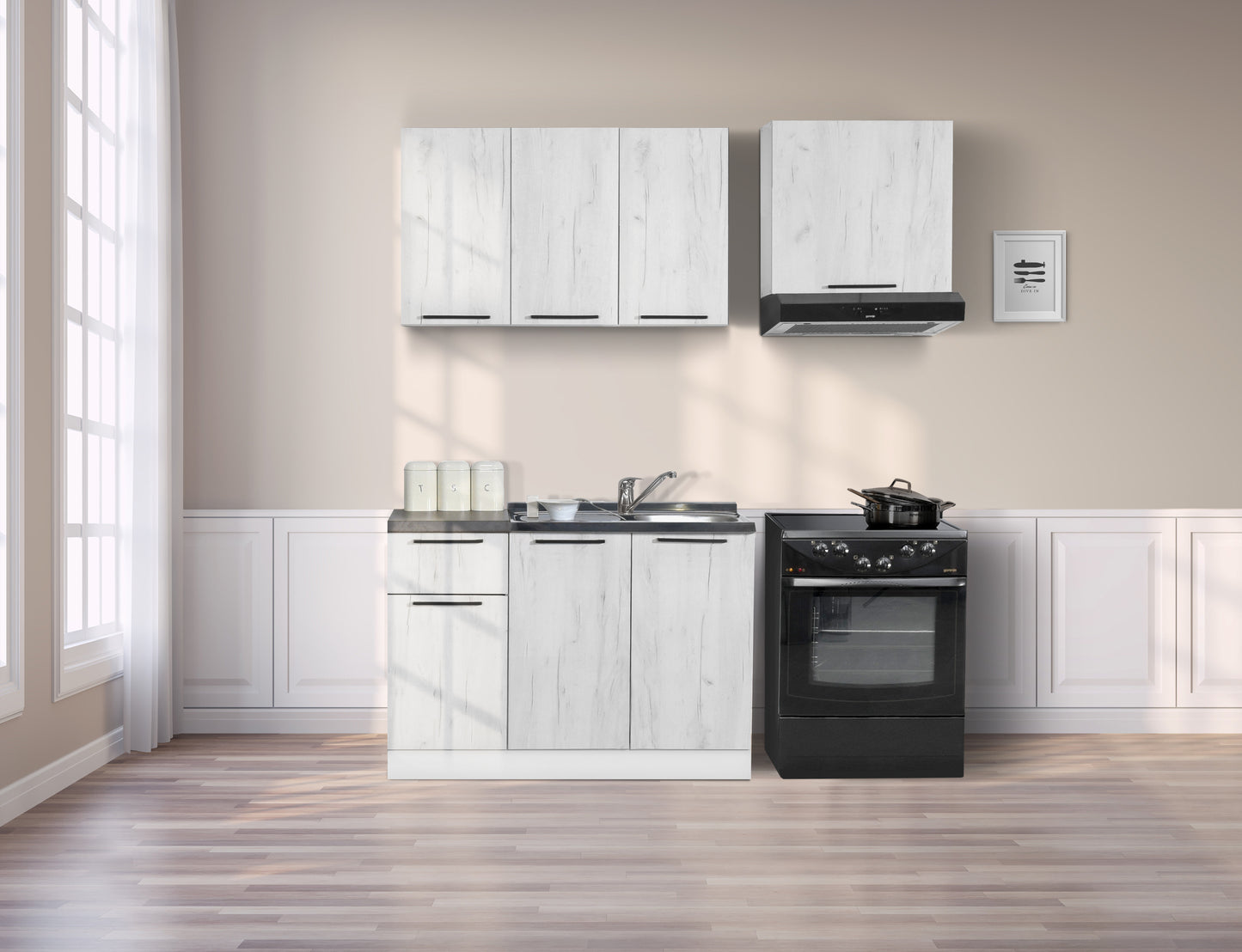 Модулна кухня в бяло Comfort 120