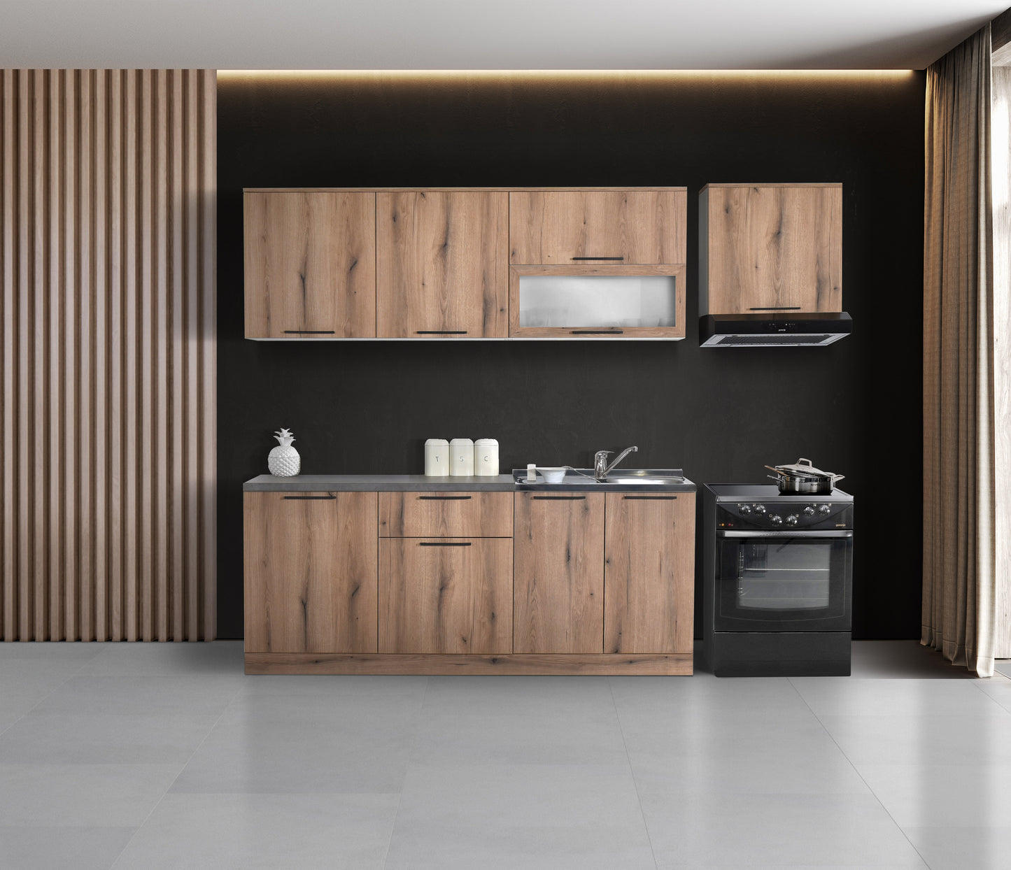 Модулна кухня в антрацит Comfort 200