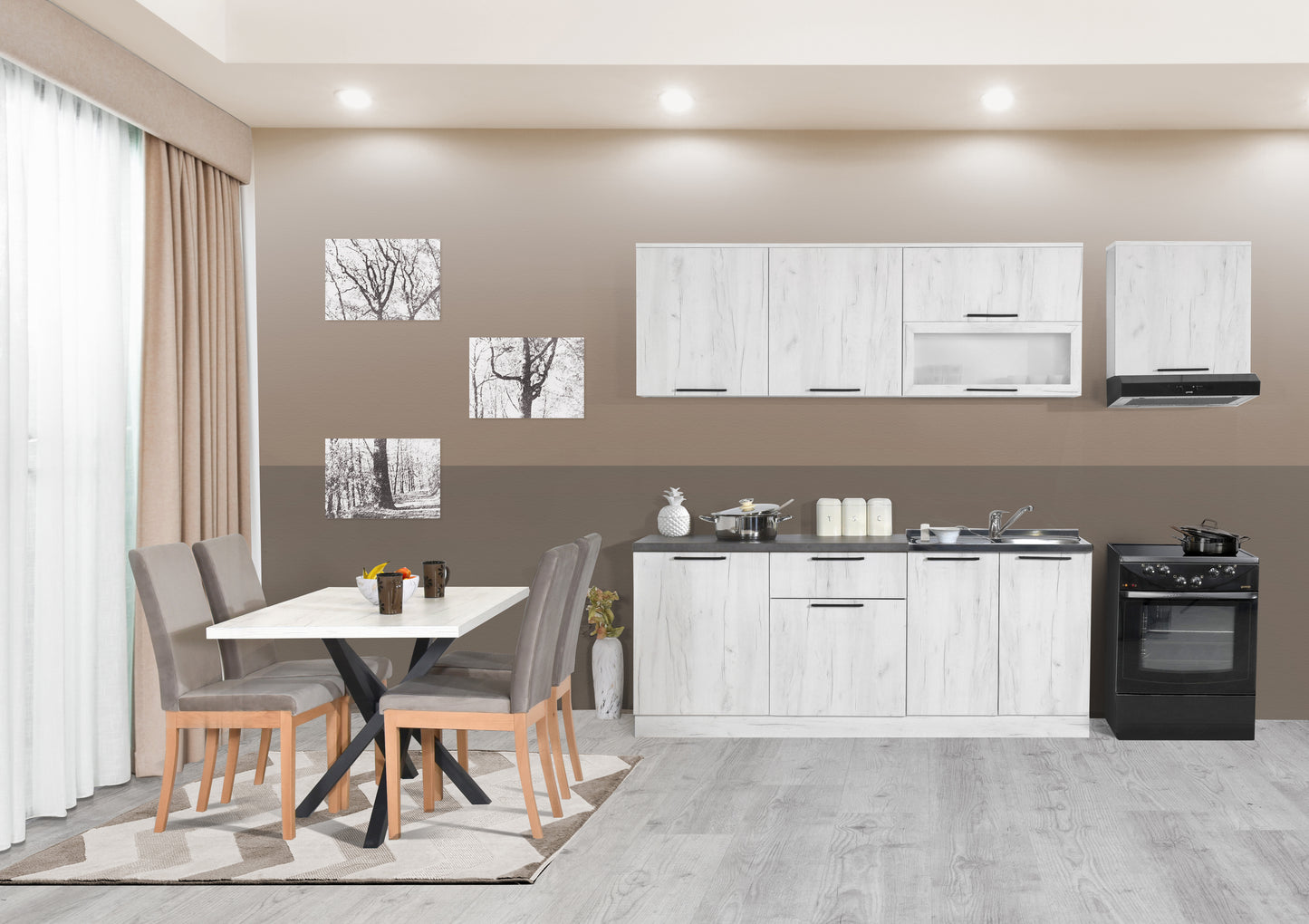 Модулна кухня в антрацит Comfort 200