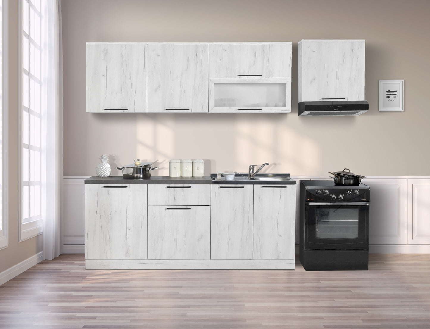 Модулна кухня в антрацит Comfort 200