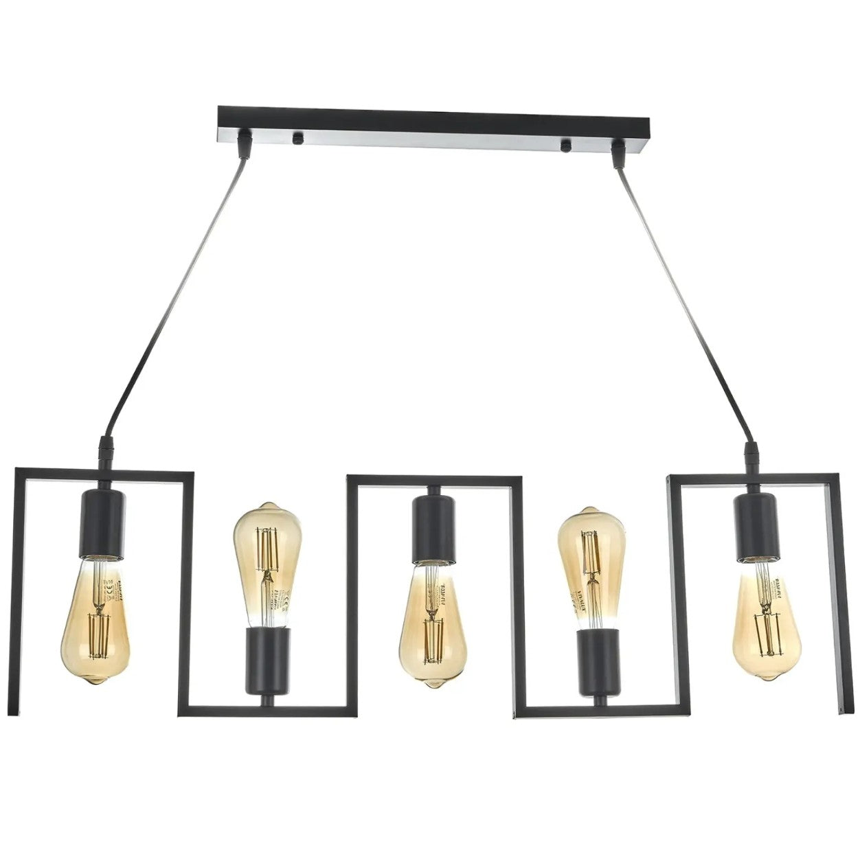 Полилей Chatam, черен, elbulgaria, 5xE27, 4122/5 BK