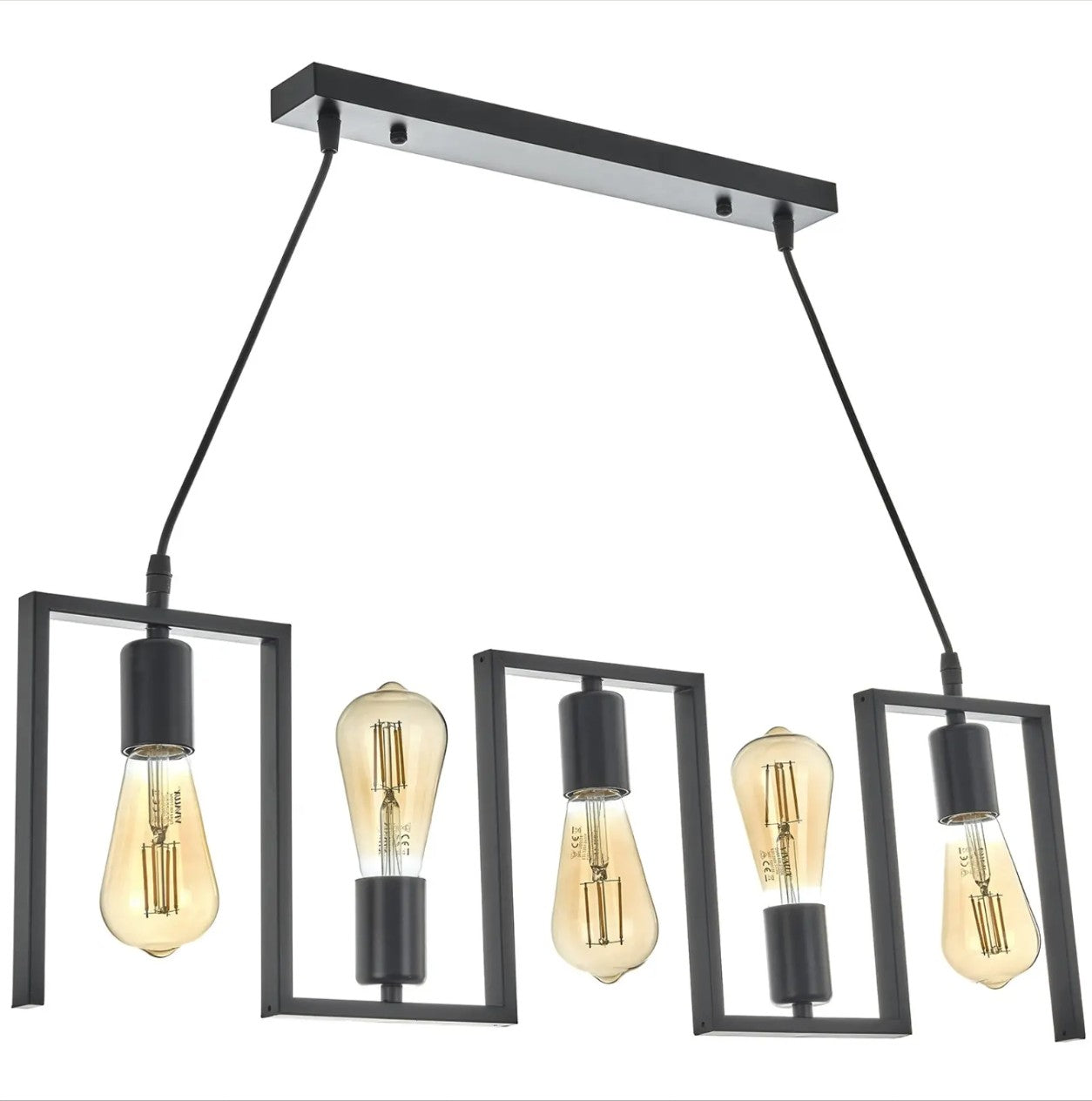 Полилей Chatam, черен, elbulgaria, 5xE27, 4122/5 BK