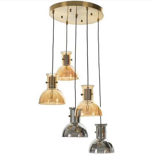 Полилей Rajah, мат злато, elbulgaria, 5xE27, 2872/5