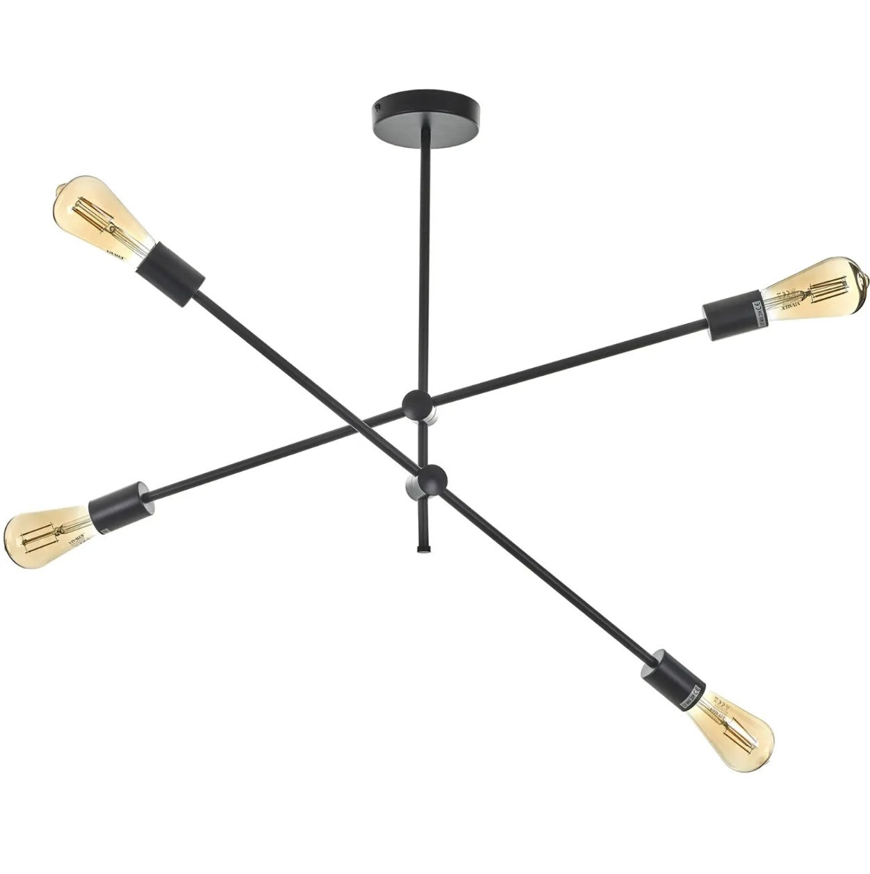 Полилей Vire, черен, elbulgaria, 4xE27, 4041 BK