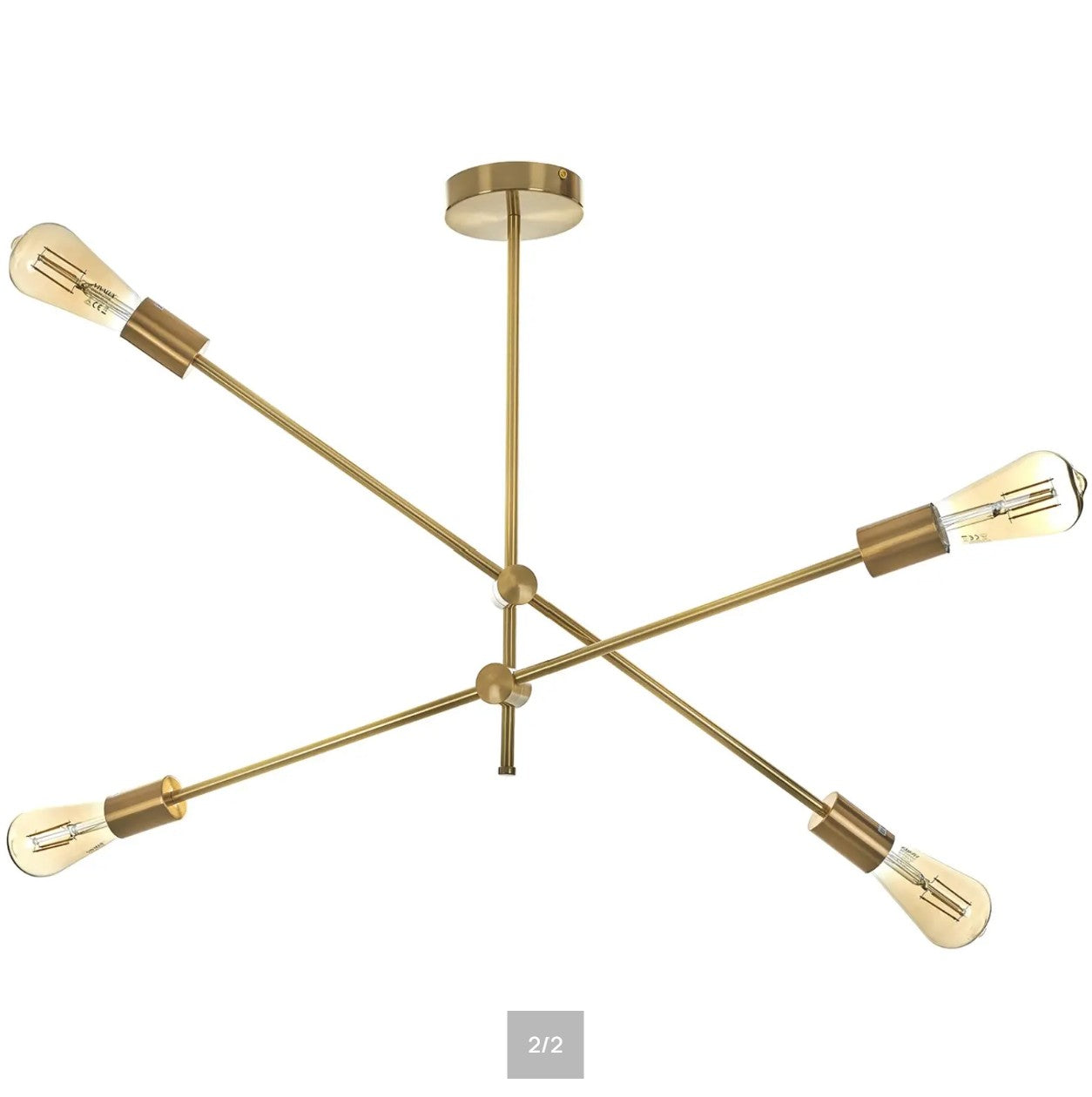 Полилей Vire, мат злато, elbulgaria, 4xE27, 4041 CP